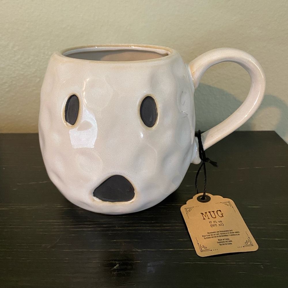 Home Essentials Ghost Collection Cream Ceramic Mug with Tag